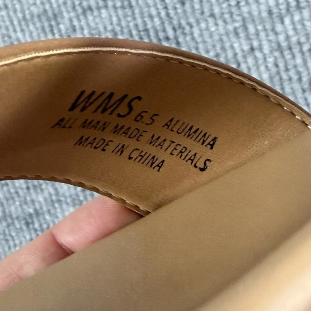 Dolce Vita Size-6.5 Women's Alumina Espadrille Sandals Wedge Brown